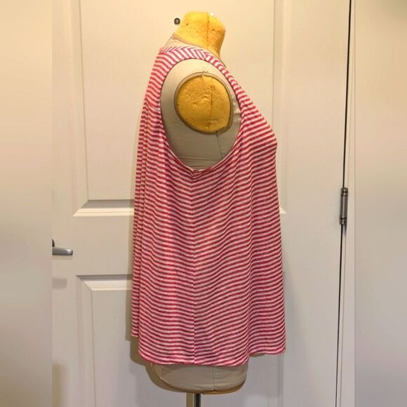 $5 Item! GUC Torrid 4X Knit Red and White Striped Jersey Swing Tunic Tank - Picture 9 of 10